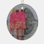 Cousins Needlepoint Keramisch Ornament (Links)