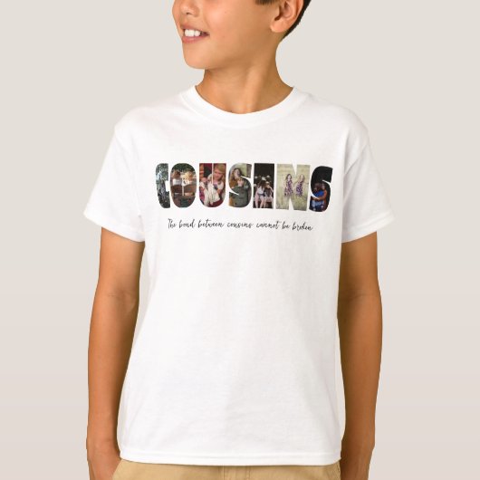Cousins Photo Collage Kind T-Shirt (Voorkant)