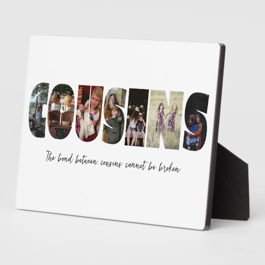 Cousins Photo Collage Plaque Fotoplaat (Zijkant)