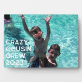 Cousins Reis naar Grootouders Familie Foto Fotoplaat (voorkant)