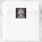 CousinSaurus Grappige Dinosaurius Neef Familie Cad Vierkante Sticker (Tas)