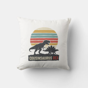 Cousinsaurus Rex Grappige Dinosaur Vintage T-shirt Kussen