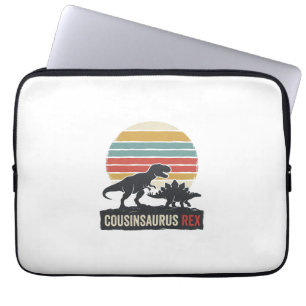 Cousinsaurus Rex Grappige Dinosaur Vintage T-shirt Laptop Sleeve