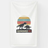 Cousinsaurus Rex Grappige Dinosaur Vintage T-shirt Spandoek (Verticaal)