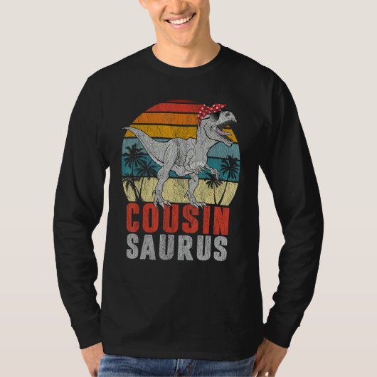 Cousinsaurus T Rex Dinosaur Neef Saurus Familie M T-shirt (Voorkant)