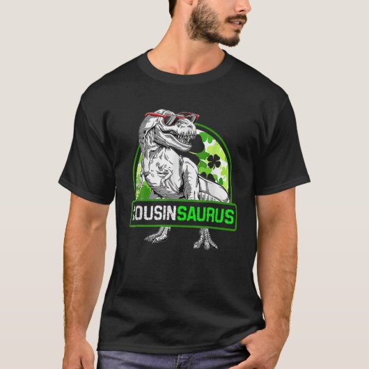 Cousinsaurus T Rex Dinosaur St Patricks Day T-shirt (Voorkant)
