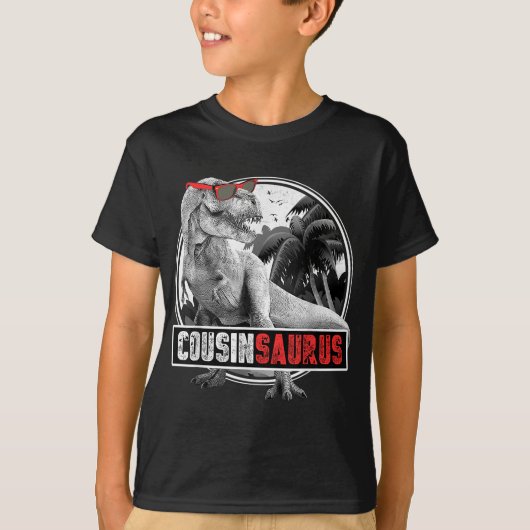Cousinsaurus voor jongens T-Rex neef Dinosaur T-shirt (Voorkant)