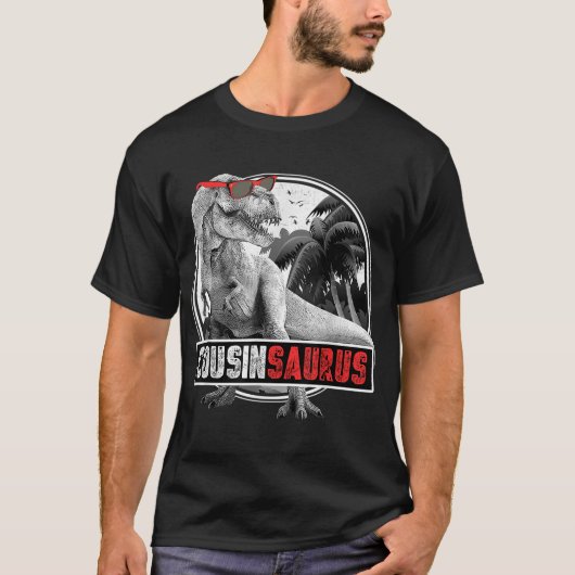 Cousinsaurus voor jongens T-Rex neef Dinosaur T-shirt (Voorkant)