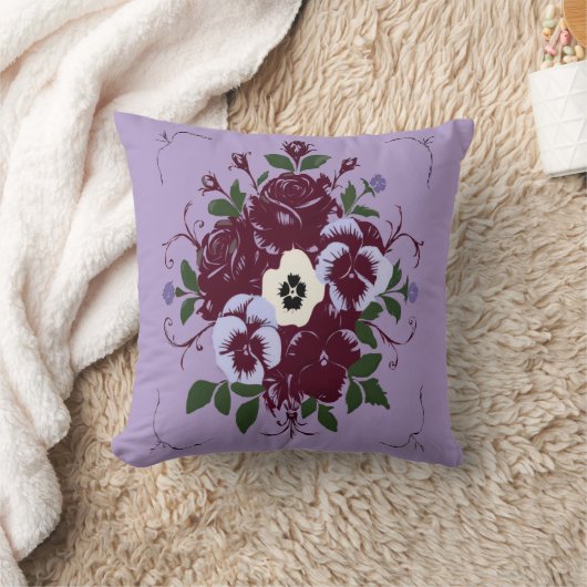 Coussin décoratif - Bouquet de Violettes Kussen (Deken)