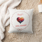 Coussin décoratif -  Heart 99% Charged Kussen (Deken)