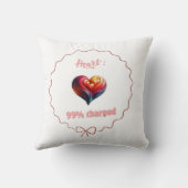 Coussin décoratif -  Heart 99% Charged Kussen (Achterkant)
