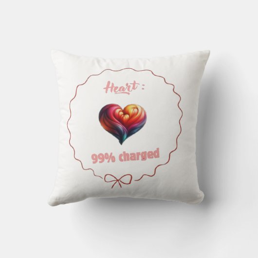 Coussin décoratif -  Heart 99% Charged Kussen (Achterkant)