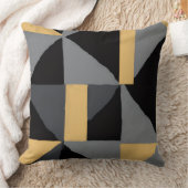 Coussin Géométrie Noir et Or | Style Artisanal Kussen (Deken)