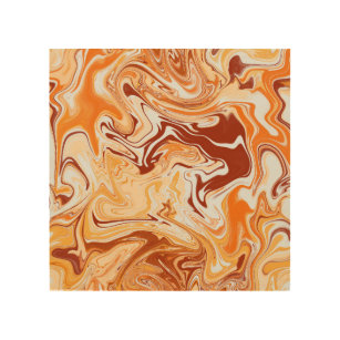 Coussin Psychedelic Marble - Apricot Crush Hout Afdruk