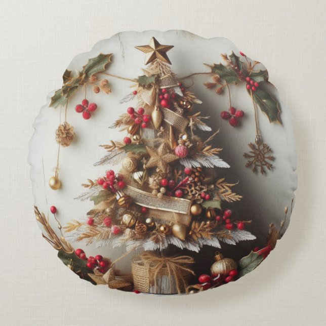 Coussin Rectangle Merry Christmas for all Rond Kussen (Voorkant)