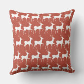 Coussin Red Reindeer Pattern Square Christmas Thro Kussen (Achterkant)