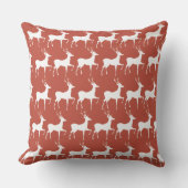 Coussin Red Reindeer Pattern Square Christmas Thro Kussen (Voorkant)