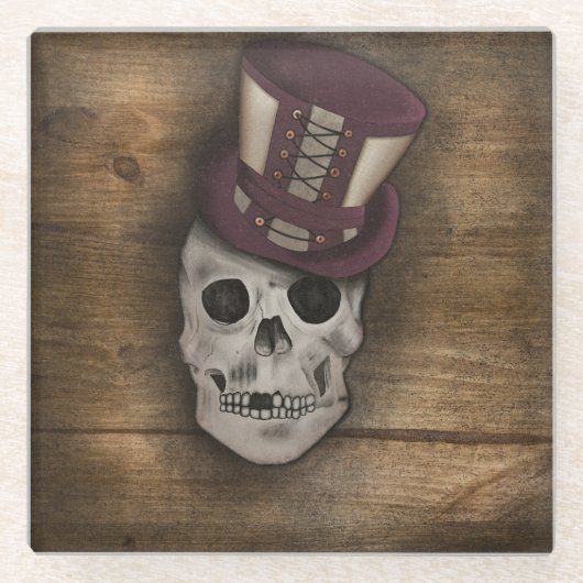 Coussin Steampunk Glazen Onderzetter (Voorkant)