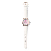 Coustom name elegant monogram pink horloge (Bandje)