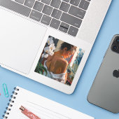 Coustum gesneden vinly sticer sticker (Laptop met iPhone)