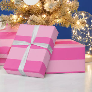 Coutton Candy Roze, Hot Pink #2 XL Preppy Streep 1 Cadeaupapier