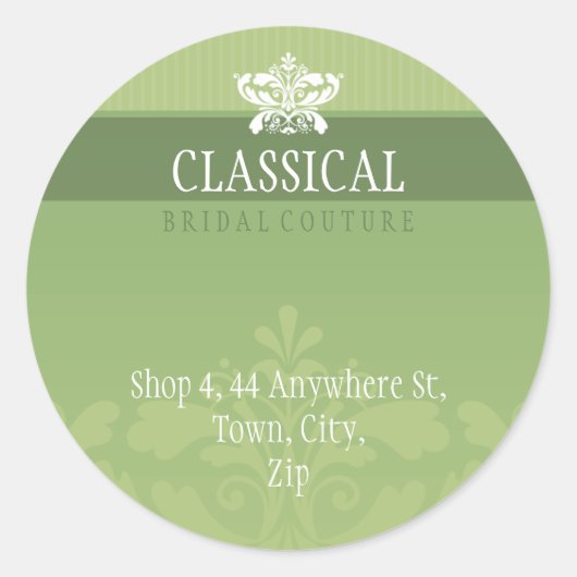 COUTURE ADRES LABEL :: classy florish 7 (Voorkant)