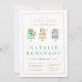 Couture Cake Bruidsfeest Uitnodiging - blauw (Voorkant)