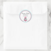Couture Cakes Aqua Bakkerij Box Seals Ronde Sticker (Tas)