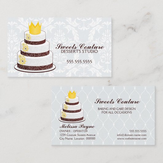 Couture Cakes Bakkerij Maatwerk Visitekaartje (Voorkant / Achterkant)