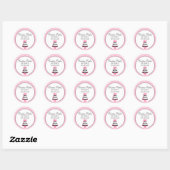 Couture Cakes Roze Bakkerij Box Seals Ronde Sticker (Vel)