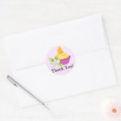 Couture Cupcake bakkerij dank u Ronde Sticker (Envelop)