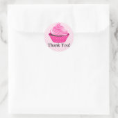 Couture Cupcake bakkerij dank u Ronde Sticker (Tas)
