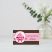 Couture Cupcake Bakkerij Visitekaartje (Staand voorkant)