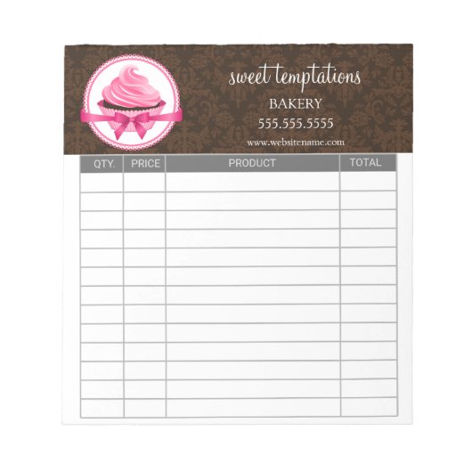 Couture Cupcake Bakrecepten Notitieblok (Voorkant)