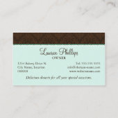 Couture Cupcake en Damask Bakery Visitekaartje (Achterkant)