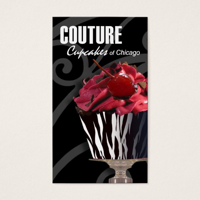 "Couture Cupcakes!" - Fancy desserts, gebak Visitekaartje (Voorkant)
