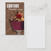 "Couture Cupcakes!" - Fancy Desserts, Pasters Visitekaartje (Voorkant / Achterkant)