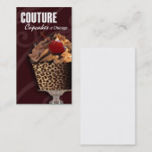 "Couture Cupcakes!" - Fancy Desserts, Pasters Visitekaartje (Voorkant / Achterkant)