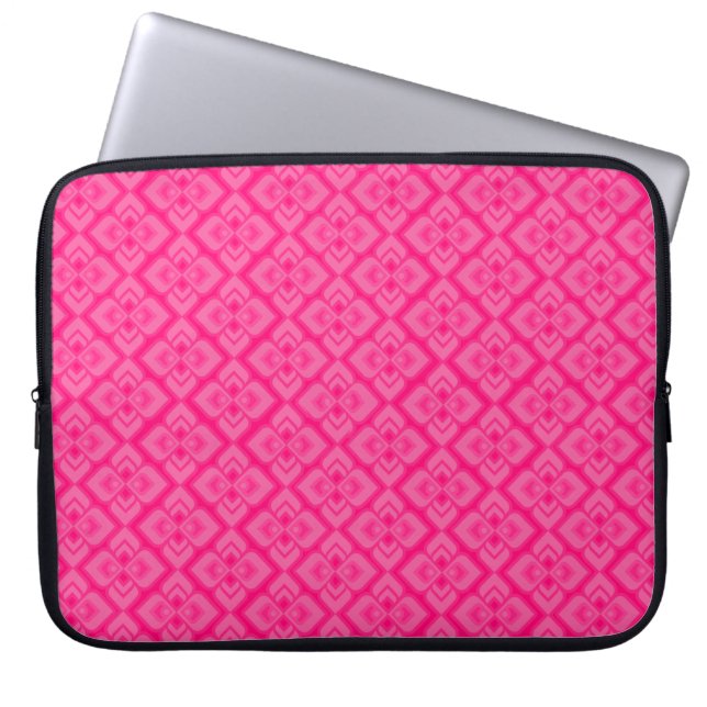 Couture geïnspireerd hot roze 15 inch laptop hoesj laptop sleeve (Voorkant)