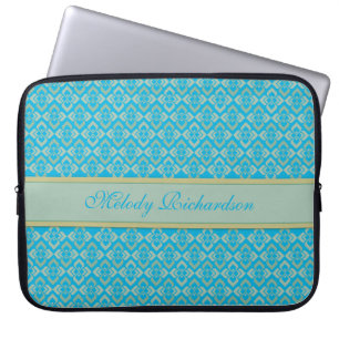 Couture geïnspireerd op blauw 15-inch laptophoesje laptop sleeve
