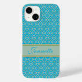 Couture geïnspireerd op naam blauw Case-Mate iPhone case (Achterkant)