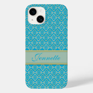 Couture geïnspireerd op naam blauw Case-Mate iPhone 14 hoesje