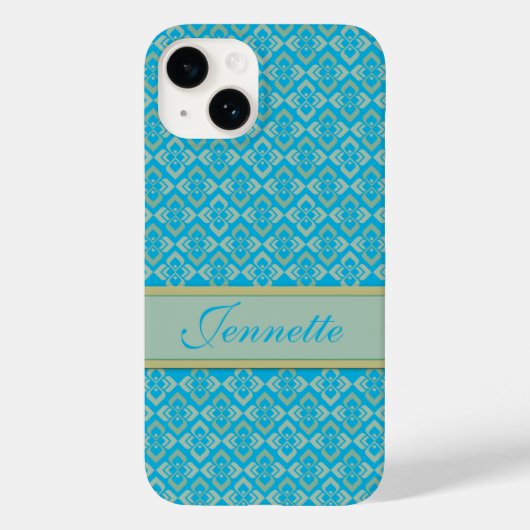 Couture geïnspireerd op naam blauw Case-Mate iPhone case (Achterkant)