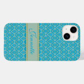 Couture geïnspireerd op naam blauw Case-Mate iPhone case (Achterkant (horizontaal))