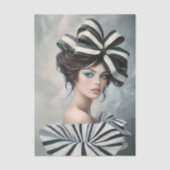 Couture geïnspireerde mode portret EV1R decoupage Tissuepapier (Voorkant)