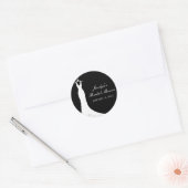 Couture Gown Favor Sticker (zwart) (Envelop)