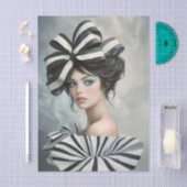 Couture Inspired Fashion Portrait EV1L Decoupage Tissuepapier (Craft)