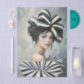 Couture Inspired Fashion Portrait EV1R Decoupage Tissuepapier (Craft)