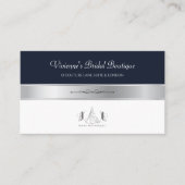 Couture Midnight Blue Bruidssalon Visitekaartjes (Voorkant)
