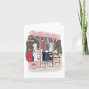 Couture op de vlooienmarkt van Parijs - Notecard Kaart